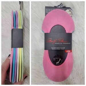 Marilyn Monroe Microfiber No Show Footie Socks 6 Pairs Multi Color NEW